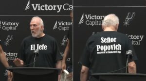 “I'm no longer coach, I'm El Jefe”: Gregg Popovich passes the torch to Mitch Johnson with a wink and a smile.