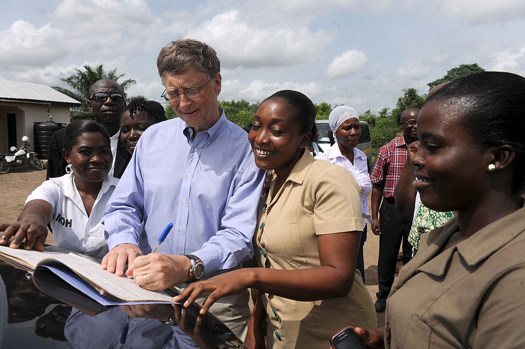 Bill Gates vows to give away his entire fortune—projected to reach $200 billion—to charities focused on Africa by 2045.