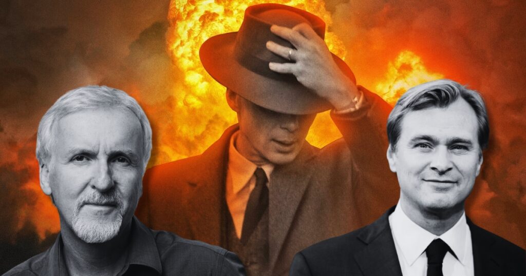 James Cameron offers a pointed critique of Christopher Nolan's Oppenheimer.