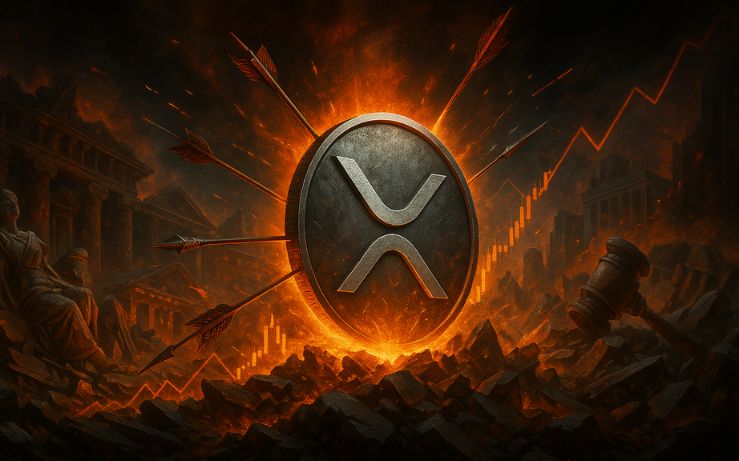 XRP price plummets 3.95% in 24 hours as market liquidations soar past $1 billion.