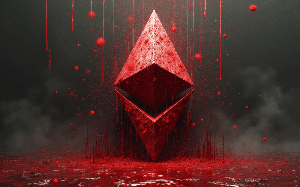 Ethereum's price plummets to $3,830 as a crucial indicator suggests a momentum shift.
