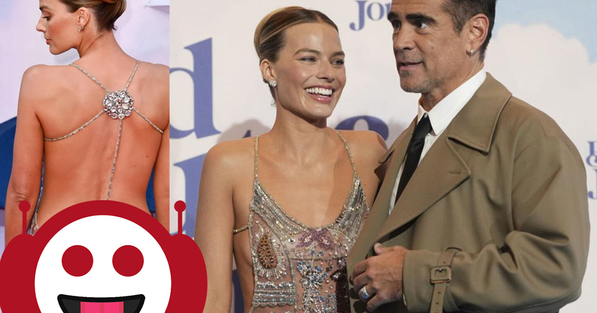 Margot Robbie dazzles in a revealing gown at the premiere of her latest film.