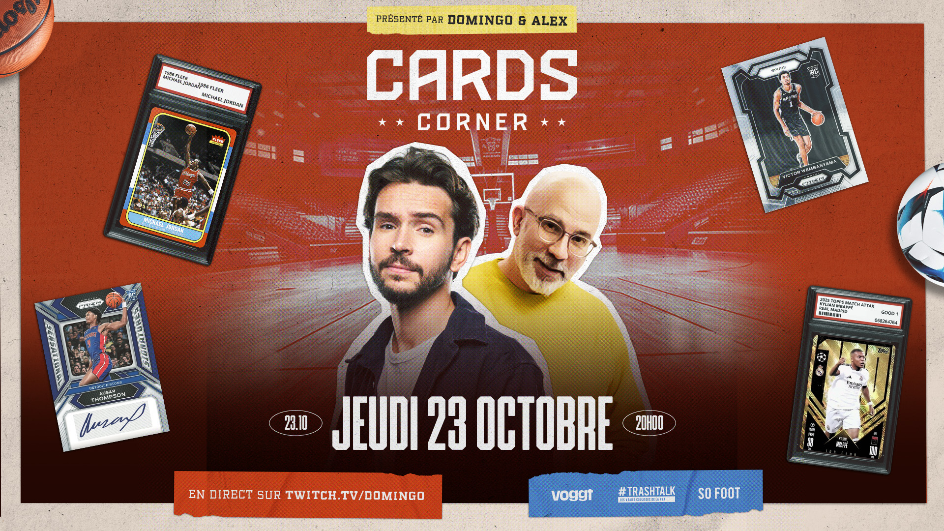 Cards Corner: Join the thrilling live showcase of NBA and football cards on October 23 at 8 PM!