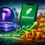 Pyth price holds strong above support post-Robinhood IPO, eyeing crucial resistance levels ahead.