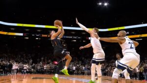 Nba showdown: Suns and Wolves battle fiercely for a coveted spot in the Top 6.