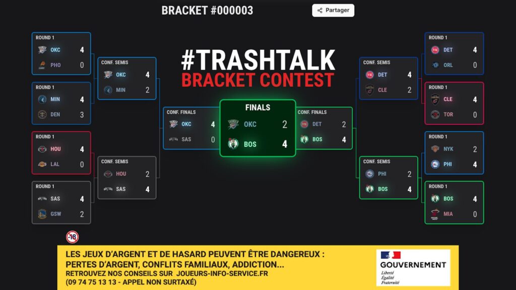 Join the excitement of the 2026 TrashTalk Bracket Contest: fill out the official playoff bracket starting at 9 AM this Monday, April 13!