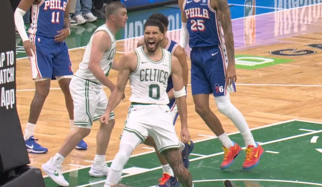 Celtics dominate Sixers in Game 1 with a stunning 123-91 victory, as Jayson Tatum shines in playoff mode!